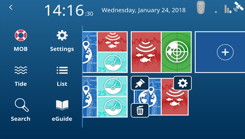 Главное меню и режимы дисплея Furuno