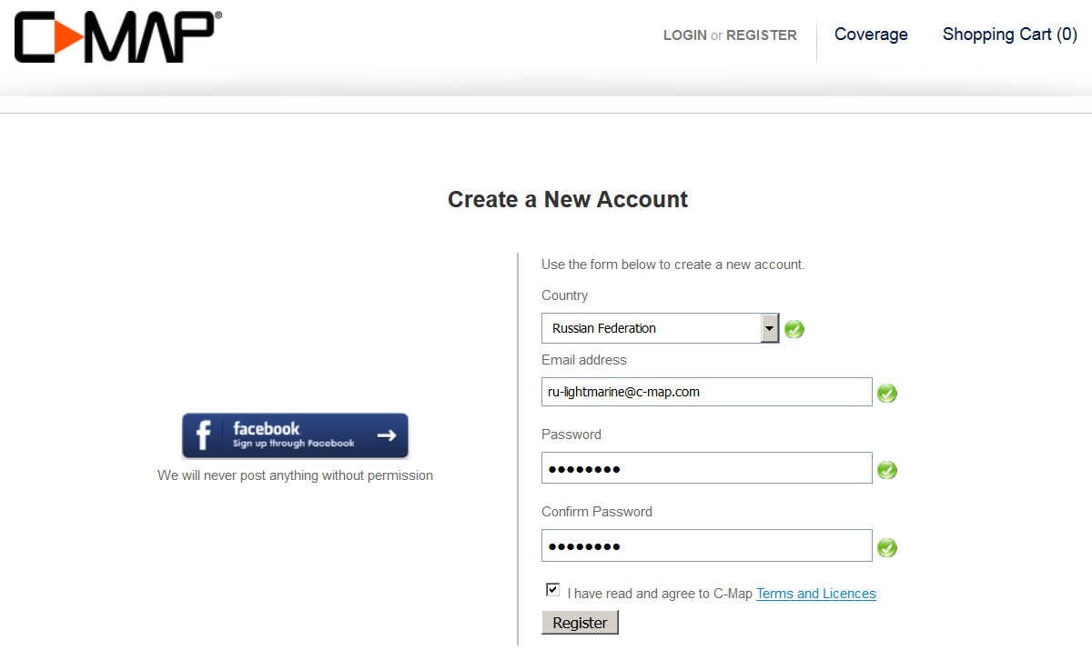 Картография C-Map для картплоттеров Furuno