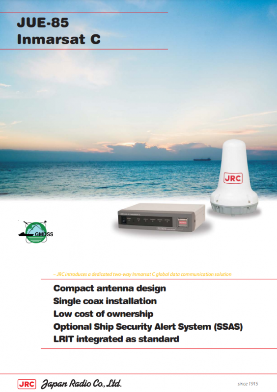 Брошюра JRC JUE-85 Брошюра JRC JUE-85