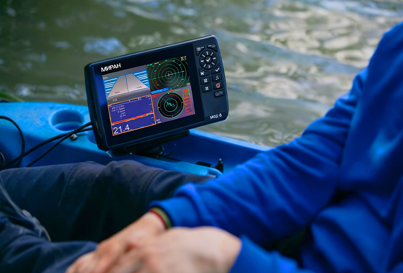 Многофункциональный эхолот МИРАН, объединяющий функции картплоттера и радара