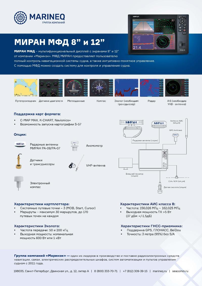 Брошюра многофункциональный дисплей МИРАН МФД-8 и МФД-12