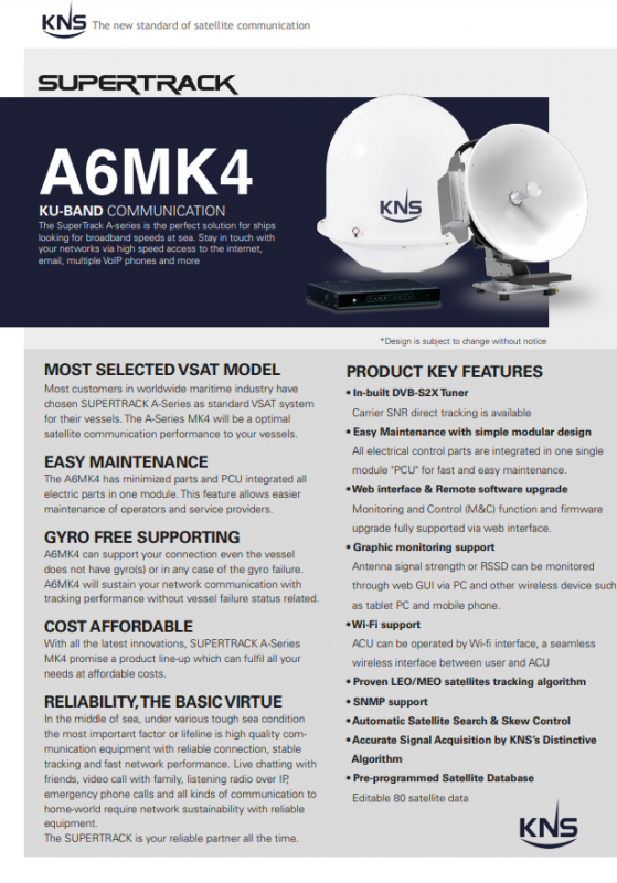 Брошюра KNS Supertrack A6MK4 Брошюра KNS Supertrack A6MK4