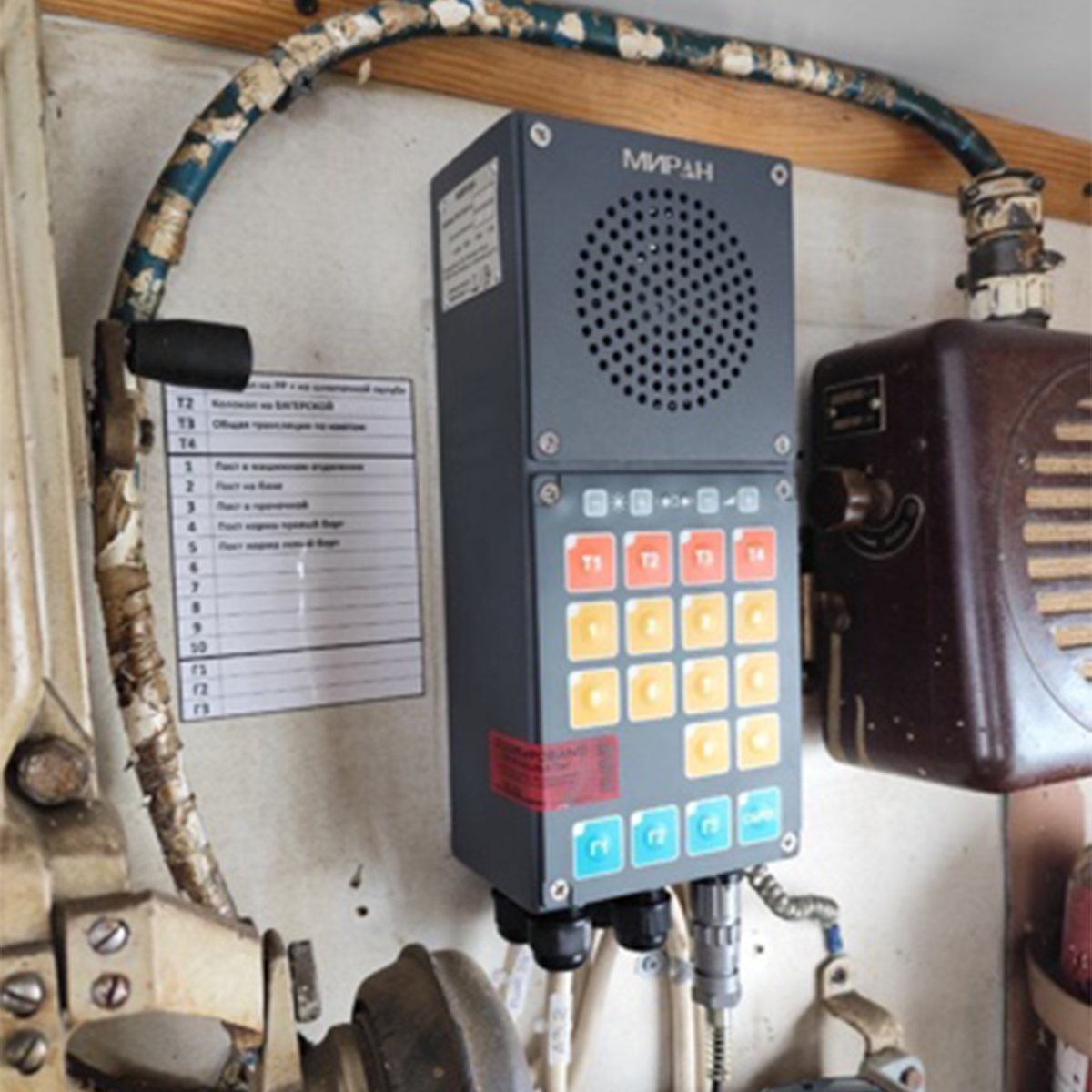 Интегрированные элементы системы МИРАН СТА на ходовом мостике судна