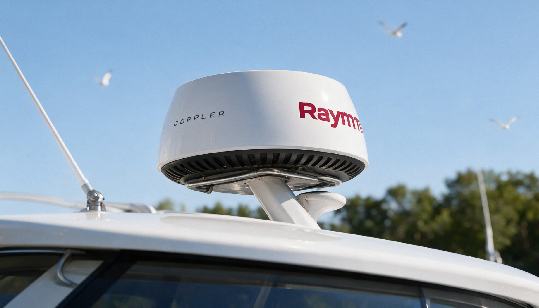 Установка радара Raymarine Quantum Монтаж радара Raymarine Quantum Q24