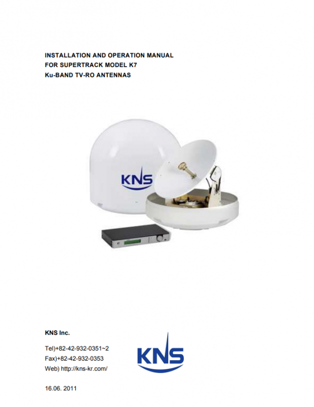 Руководство по эксплуатации KNS Supertrack K7 Руководство по эксплуатации KNS Supertrack K7