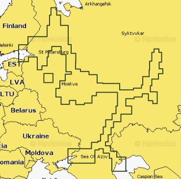 Новая карта Navionics Gold 52XG Европейская часть РФ, в состав которой вошли 37xg, 38xg, 39xg, 40xg.