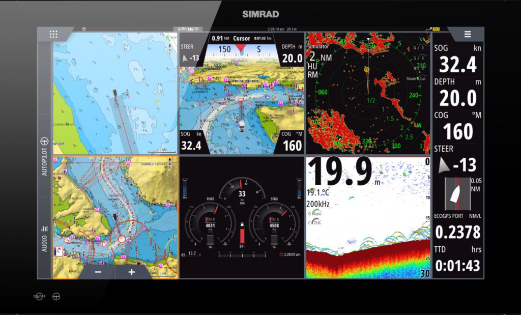 Дисплеи Simrad NSO evo3S Glass Bridge Displays