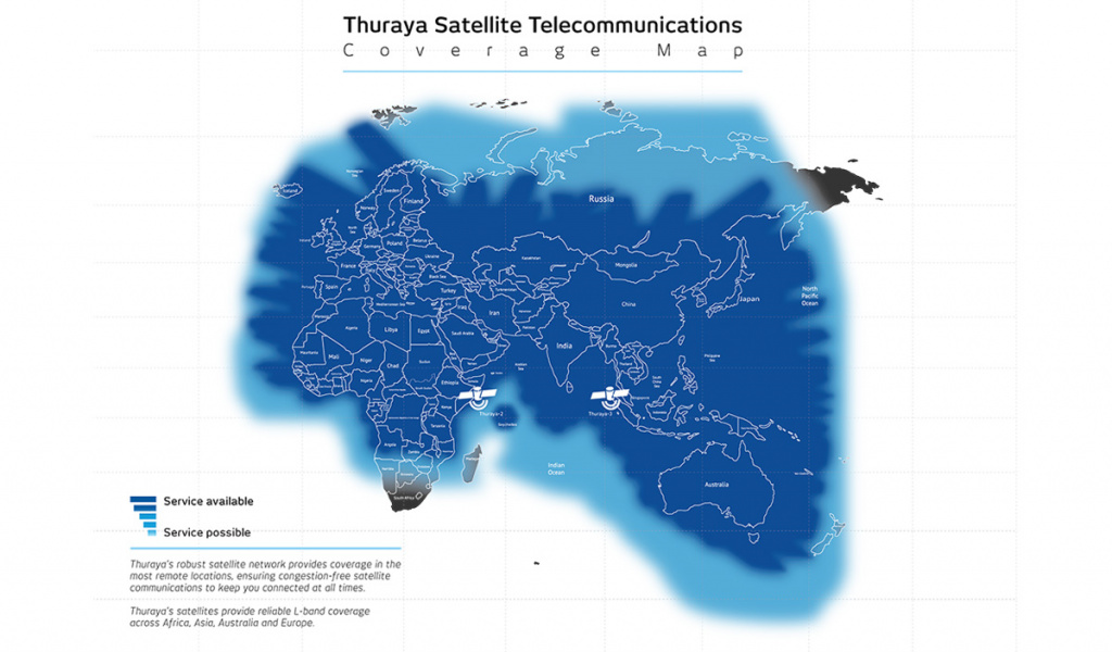 Зона покрытия Thuraya