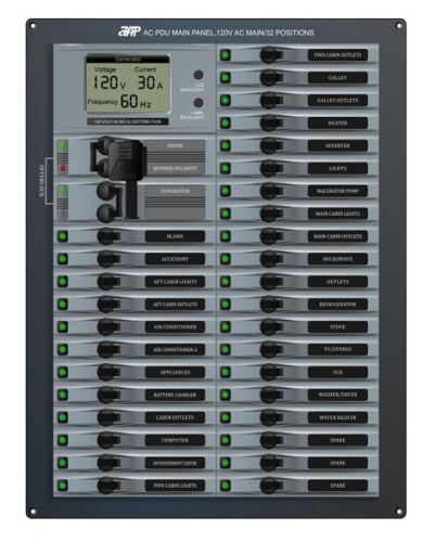 APM AC PDU Main Panel, 120VAC Main/32 Positions
