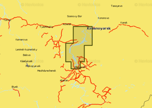 Navionics+ Small Красноярское водохранилище 5G764S