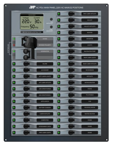 APM AC PDU Main Panel, 220VAC Main/32 Positions