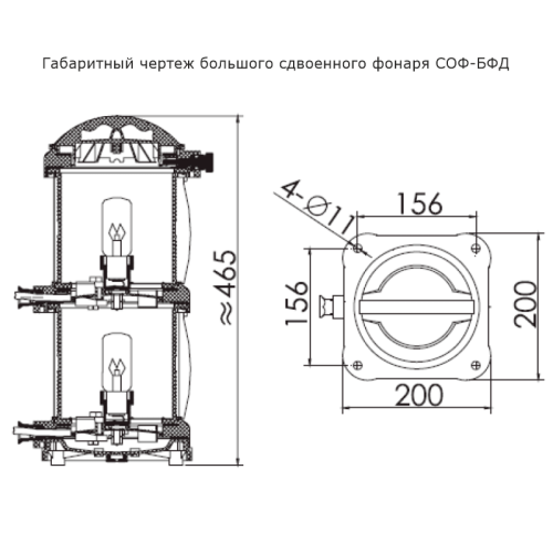 Сигнальный фонарь | МИРАН | СОФ БФД-2-2К-01(02)