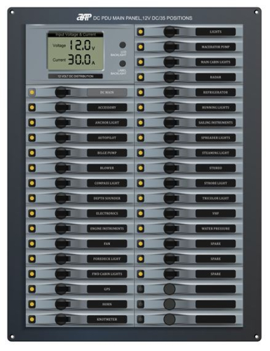 APM DC PDU Main Panel, 12VDC/35 Positions