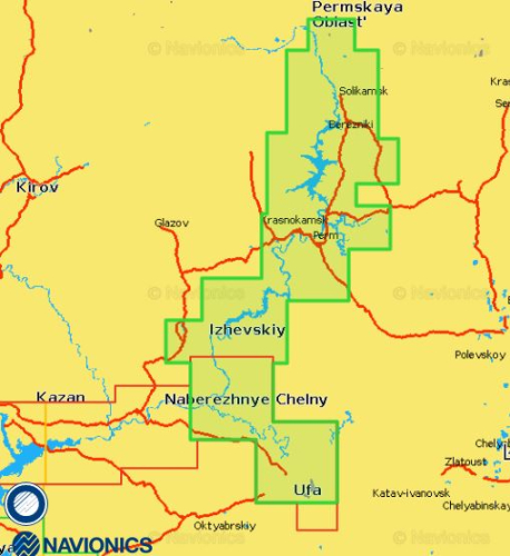 Navionics+ Small Река Белая и верхняя Кама 5G636S2