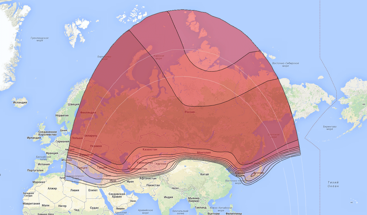 Спутниковый интернет карта покрытия