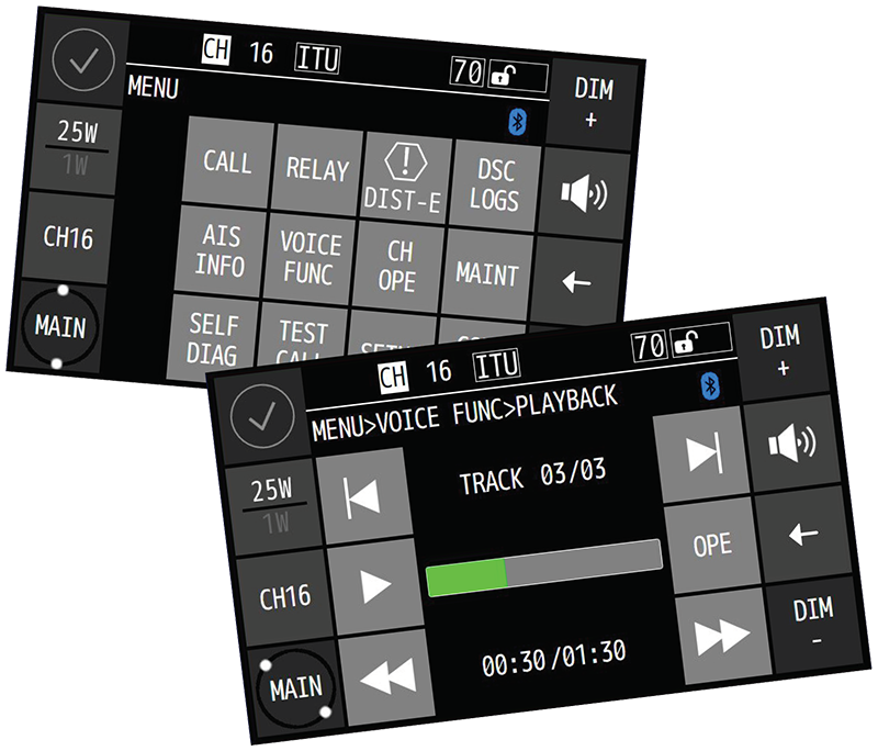 5-дюймовый цветной сенсорный дисплей УКВ радиостанции JRC JHS-800S