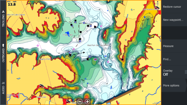 Картография на эхолоте Lowrance Elite FS Картография на эхолоте Lowrance Elite FS