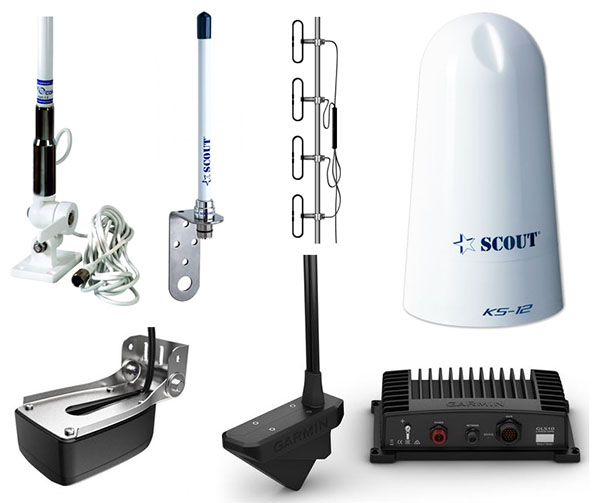 Антенны для радиостанций и датчики эхолотов в Маринэк