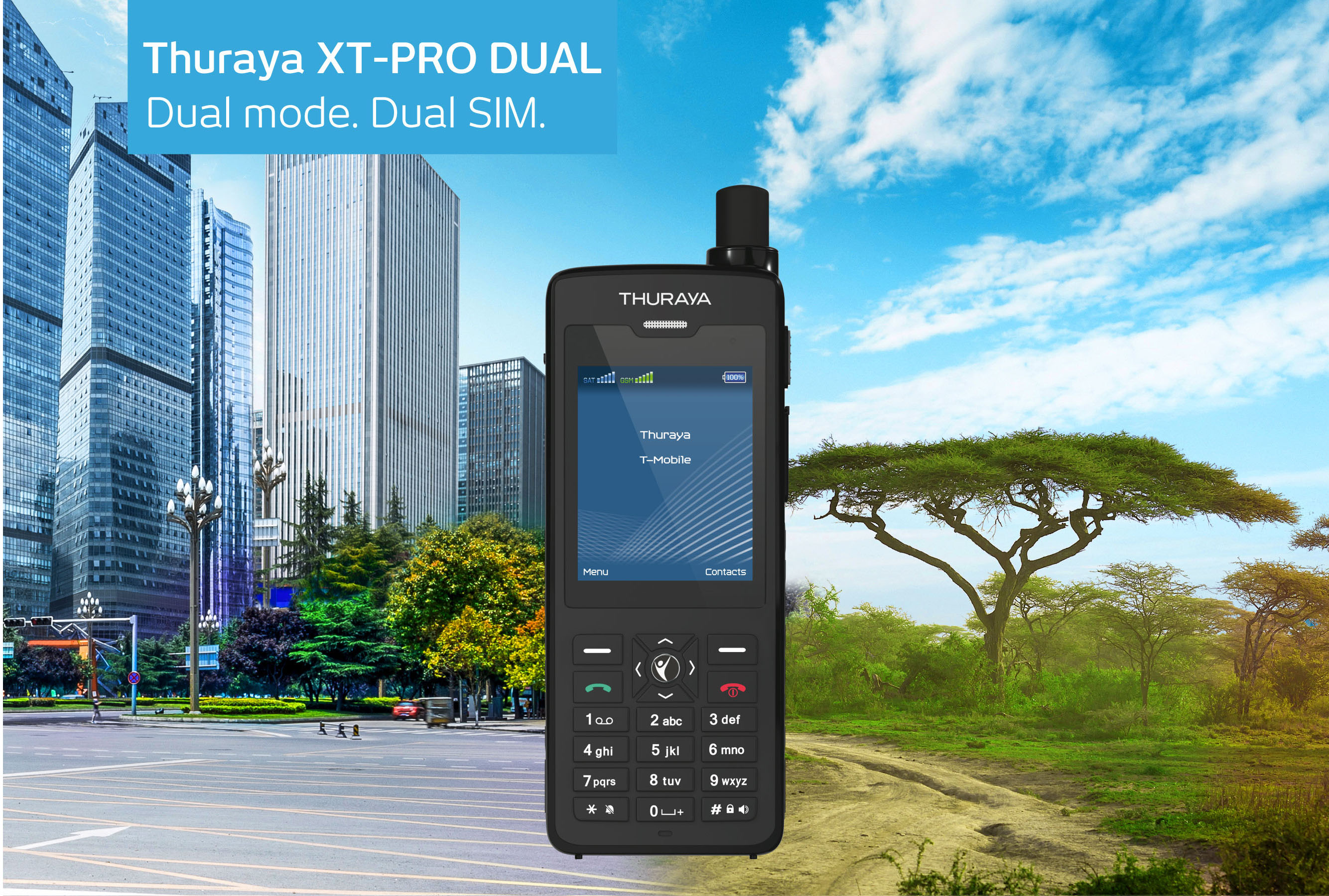 Спутниковый телефон с двумя SIM-картами от компании Thuraya