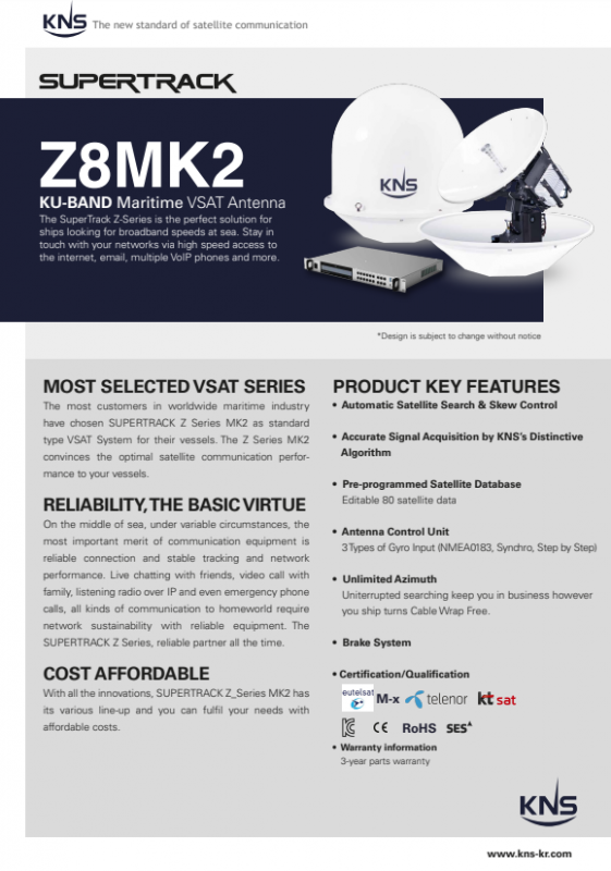 Брошюра KNS SuperTrack Z8Mk2 Брошюра KNS SuperTrack Z8Mk2