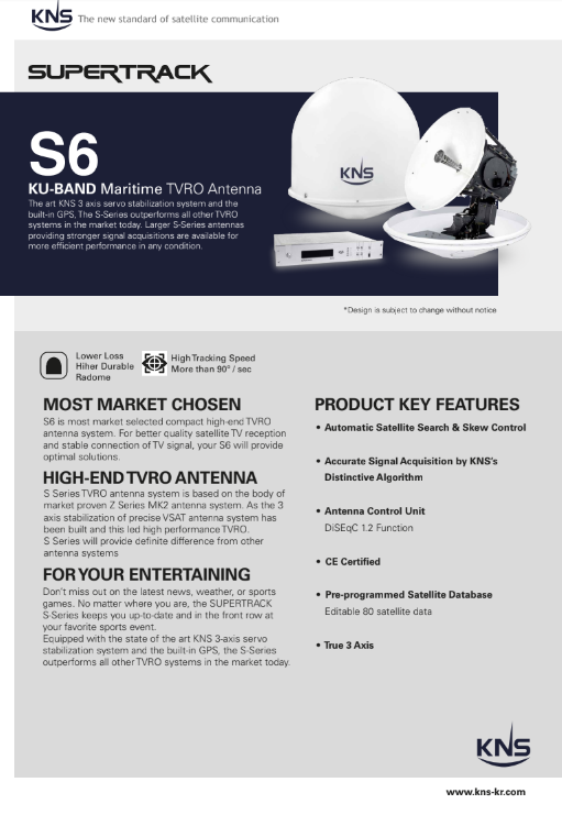 Брошюра KNS SuperTrack S6 Брошюра KNS SuperTrack S6